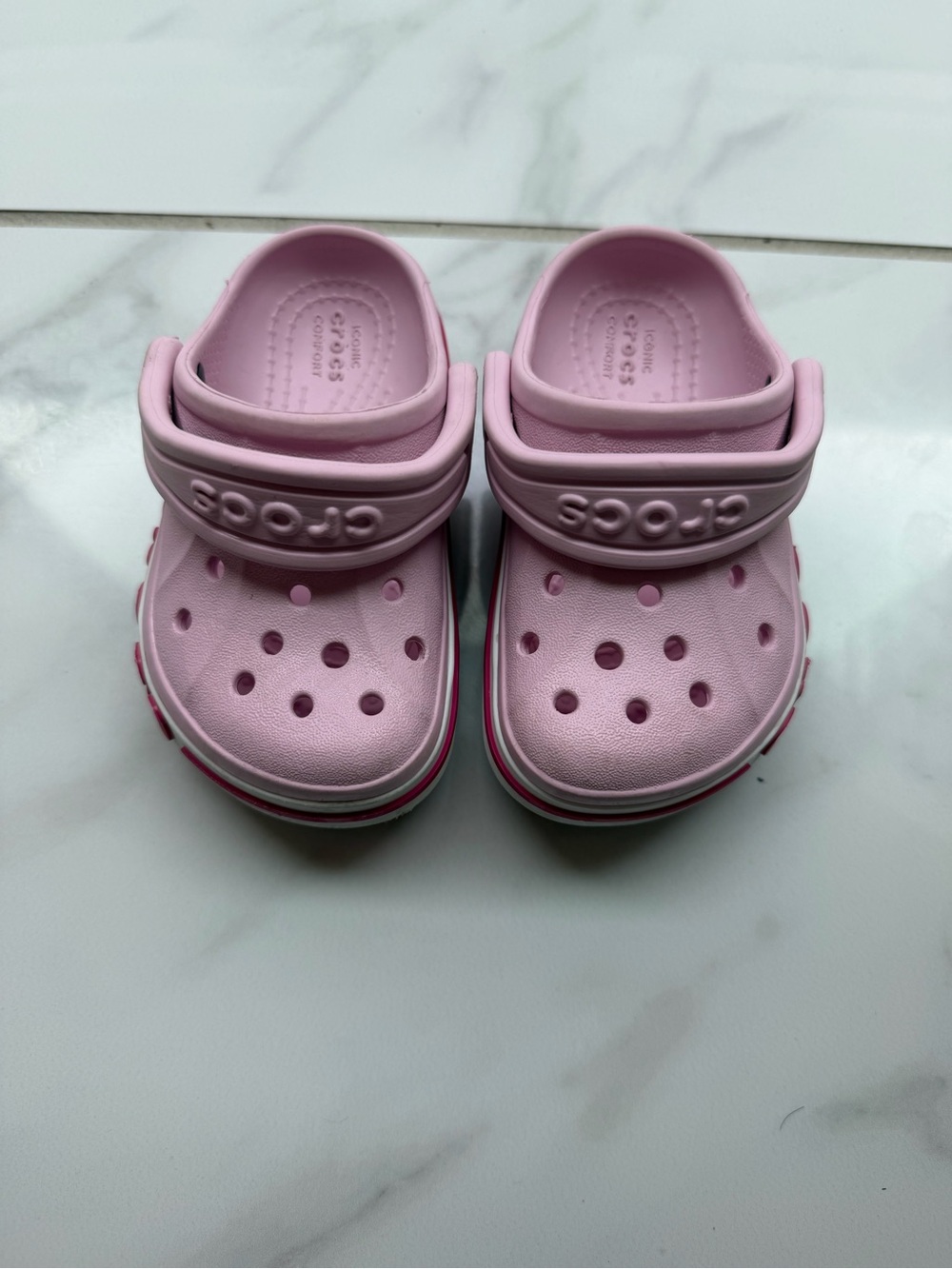 CROCS Kids Pink Classic Clog Sandals
